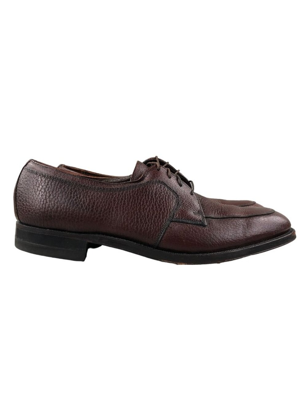 Florsheim Men's VTG Size 11.5B Brown Leather Apron Toe Lace-Up Eton Dress Shoes